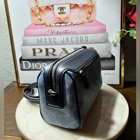 Coach mini Bennett denim canvas and leather beautiful crossbody bag NWOT - Picture 5 of 14